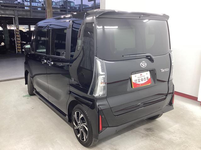 タントカスタムX衝突被害軽減ブレーキ 横滑り防止装置 オートハイビーム アイドリングストップ ステアリングスイッチ オートライト キーフリーシステム オートエアコン パノラマカメラ マット バイザー(岐阜県)の中古車