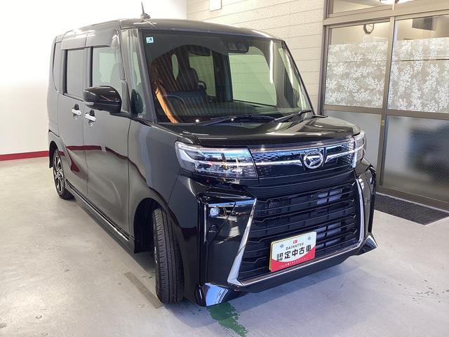 タントカスタムＸ衝突被害軽減ブレーキ　横滑り防止装置　オートハイビーム　アイドリングストップ　ステアリングスイッチ　オートライト　キーフリーシステム　オートエアコン　パノラマカメラ　マット　バイザー（岐阜県）の中古車