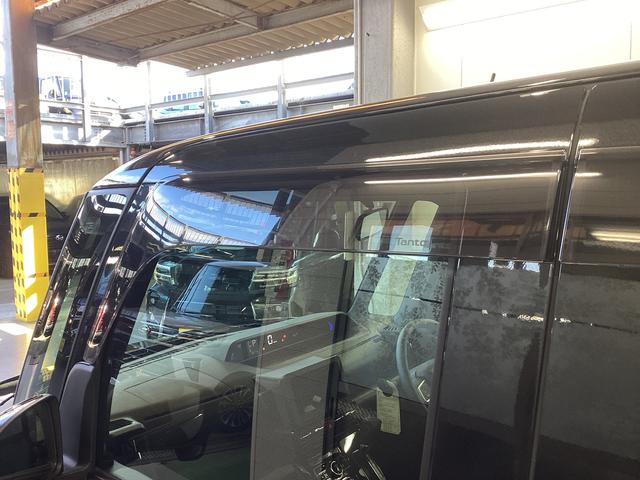 タントカスタムＸ衝突被害軽減ブレーキ　横滑り防止装置　オートハイビーム　アイドリングストップ　ステアリングスイッチ　オートライト　キーフリーシステム　オートエアコン　パノラマカメラ　マット　バイザー（岐阜県）の中古車