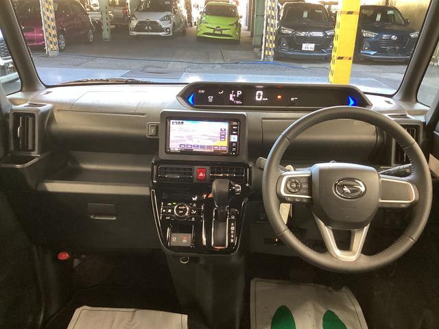 タントカスタムRS衝突被害軽減ブレーキ 横滑り防止装置 オートハイビーム アイドリングストップ ステアリングスイッチ オートライト キーフリー オートエアコン ナビ ドラレコ パノラマカメラ ETC マット バイザー(岐阜県)の中古車