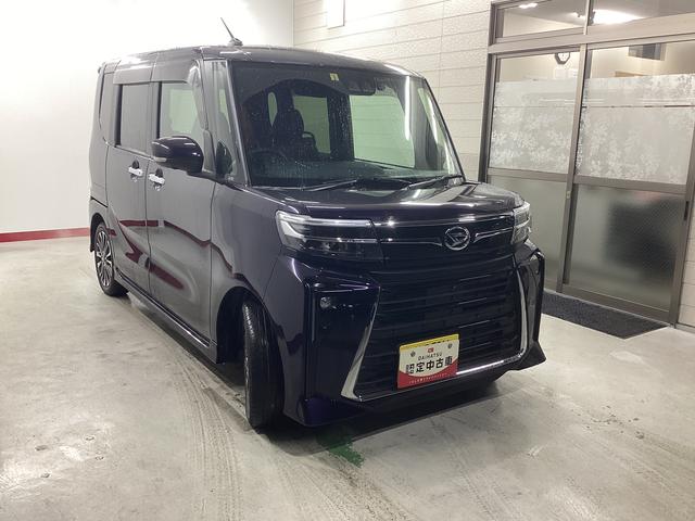 タントカスタムＲＳ衝突被害軽減ブレーキ　横滑り防止装置　オートハイビーム　アイドリングストップ　ステアリングスイッチ　オートライト　キーフリーシステム　オートエアコン　ナビ　ドラレコ　パノラマカメラ　マット　バイザー（岐阜県）の中古車