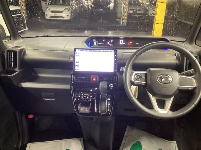 タントカスタムＲＳ衝突被害軽減ブレーキ　横滑り防止装置　オートハイビーム　アイドリングストップ　ステアリングスイッチ　オートライト　キーフリーシステム　オートエアコン　ナビ　ドラレコ　パノラマカメラ　マット　バイザー（岐阜県）の中古車