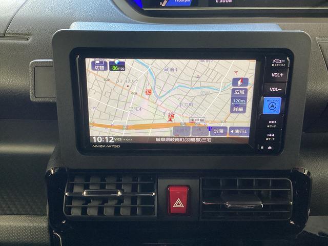 タントカスタムX衝突被害軽減ブレーキ 横滑り防止装置 オートハイビーム アイドリングストップ ステアリングスイッチ オートライト キーフリーシステム オートエアコン ナビ ドラレコ パノラマカメラ ETC マット(岐阜県)の中古車