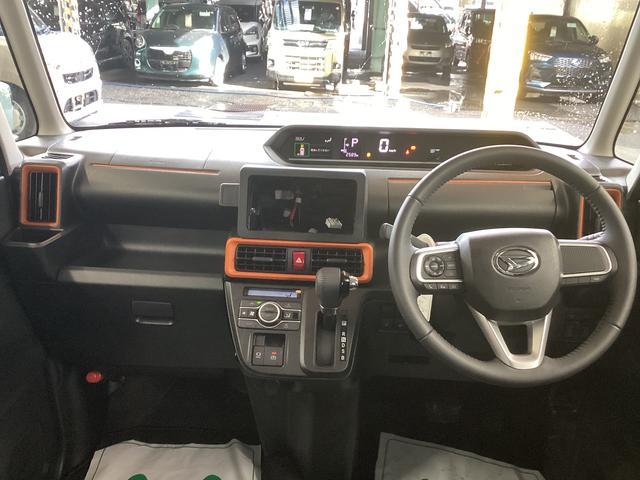 タントファンクロスターボ衝突被害軽減ブレーキ 横滑り防止装置 オートハイビーム アイドリングストップ ステアリングスイッチ オートライト キーフリーシステム オートエアコン パノラマカメラ マット(岐阜県)の中古車