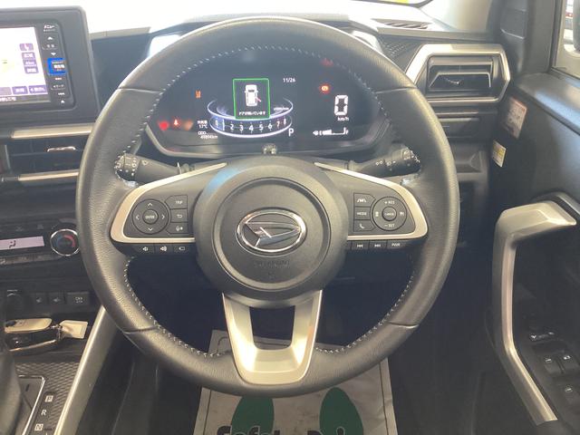 ロッキープレミアム衝突被害軽減ブレーキ 横滑り防止装置 4WD オートハイビーム アイドリングストップ ステアリングスイッチ オートライト キーフリーシステム ナビ ドラレコ ETC パノラマカメラ マット バイザー(岐阜県)の中古車