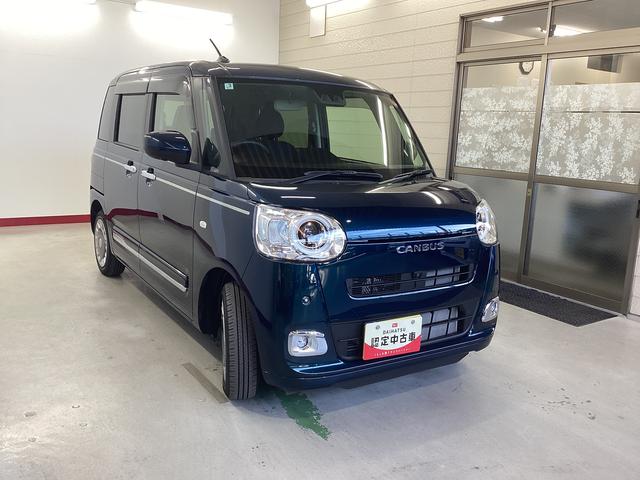 ムーヴキャンバスセオリーG衝突被害軽減ブレーキ 横滑り防止装置 オートハイビーム アイドリングストップ ステアリングスイッチ オートライト キーフリーシステム オートエアコン パノラマカメラ マット バイザー(岐阜県)の中古車