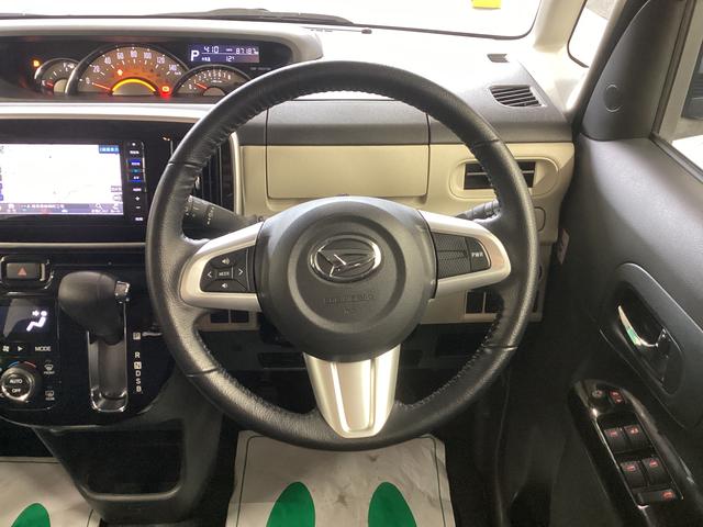 ムーヴキャンバスGブラックアクセントリミテッド SAIII衝突被害軽減ブレーキ 横滑り防止装置 オートハイビーム アイドリングストップ ステアリングスイッチ オートライト キーフリーシステム オートエアコン ナビ ドラレコ パノラマカメラ マット バイザー(岐阜県)の中古車