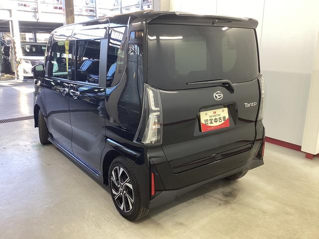 タントカスタムX衝突被害軽減ブレーキ 横滑り防止装置 オートハイビーム アイドリングストップ ステアリングスイッチ オートライト キーフリーシステム オートエアコン パノラマカメラ マット バイザー(岐阜県)の中古車