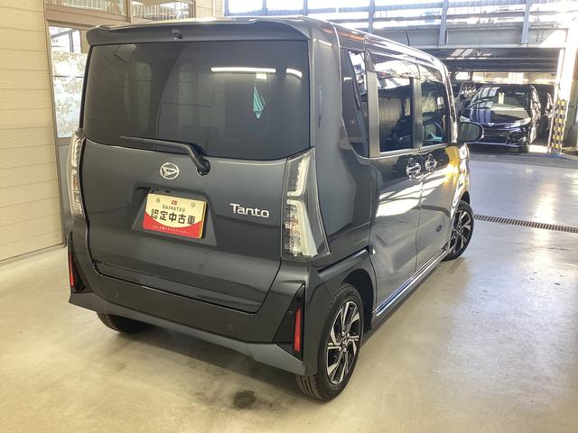 タントカスタムX衝突被害軽減ブレーキ 横滑り防止装置 オートハイビーム アイドリングストップ ステアリングスイッチ オートライト キーフリーシステム オートエアコン パノラマカメラ マット バイザー(岐阜県)の中古車
