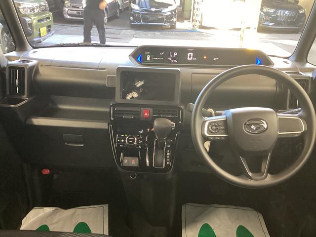 タントカスタムX衝突被害軽減ブレーキ 横滑り防止装置 オートハイビーム アイドリングストップ ステアリングスイッチ オートライト キーフリーシステム オートエアコン パノラマカメラ マット バイザー(岐阜県)の中古車