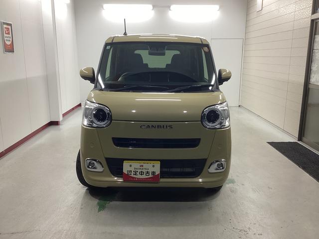 ムーヴキャンバスセオリーＧ衝突被害軽減ブレーキ　横滑り防止装置　４ＷＤ　オートハイビーム　アイドリングストップ　ステアリングスイッチ　オートライト　キーフリーシステム　オートエアコン　パノラマカメラ　マット（岐阜県）の中古車