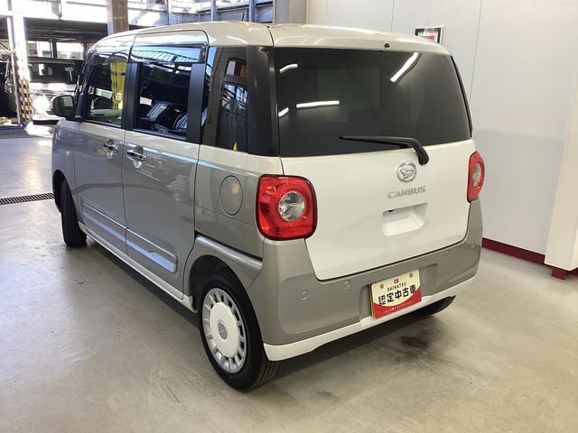 ムーヴキャンバスストライプスＧ衝突被害軽減ブレーキ　横滑り防止装置　オートハイビーム　アイドリングストップ　ステアリングスイッチ　オートライト　キーフリーシステム　オートエアコン　パノラマカメラ　マット　バイザー（岐阜県）の中古車