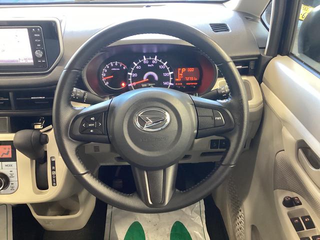 ムーヴXターボ SA衝突被害軽減ブレーキ 横滑り防止装置 アイドリングストップ ステアリングスイッチ オートライト キーフリーシステム オートエアコン ナビ バックカメラ マット バイザー(岐阜県)の中古車