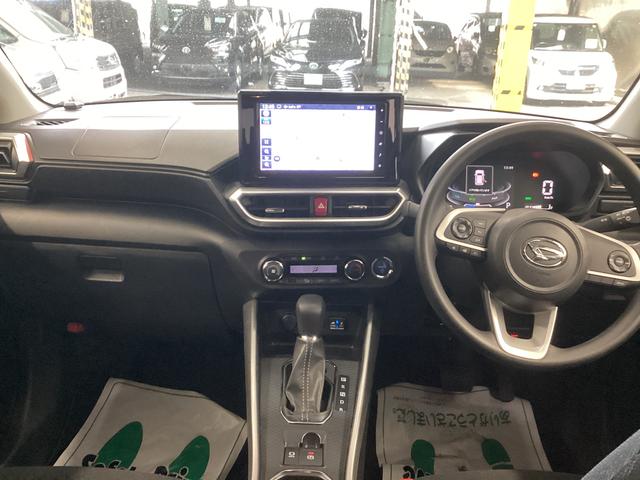 ロッキーＸ　ＨＥＶ衝突被害軽減ブレーキ　横滑り防止装置　オートハイビーム　アイドリングストップ　ステアリングスイッチ　オートライト　キーフリー　オートエアコン　ナビ　ドラレコ　パノラマカメラ　ＥＴＣ　マット　バイザー（岐阜県）の中古車