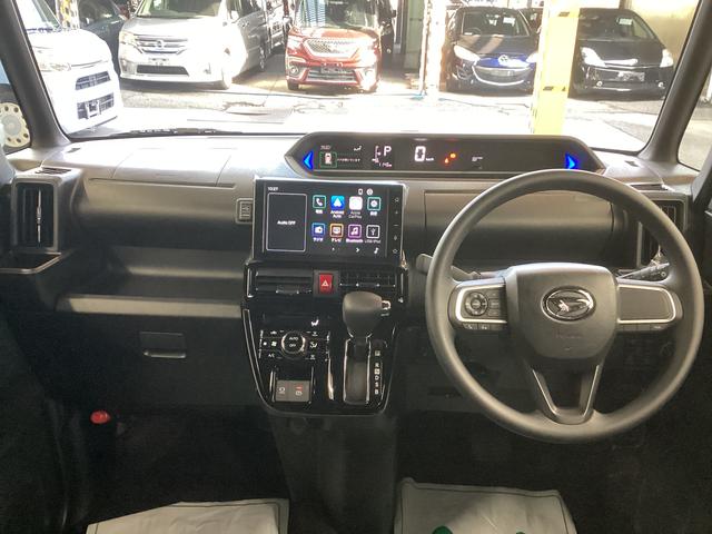 タントカスタムＸ衝突被害軽減ブレーキ　横滑り防止装置　オートハイビーム　アイドリングストップ　ステアリングスイッチ　オートライト　キーフリーシステム　オートエアコン　ディスプレイオーディオ　バックカメラ（岐阜県）の中古車