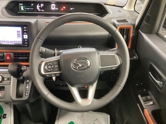 タントファンクロスターボ衝突被害軽減ブレーキ　横滑り防止装置　オートハイビーム　アイドリングストップ　ステアリングスイッチ　オートライト　キーフリー　オートエアコン　ナビ　ドラレコ　パノラマカメラ　ＥＴＣ　マットバイザー（岐阜県）の中古車