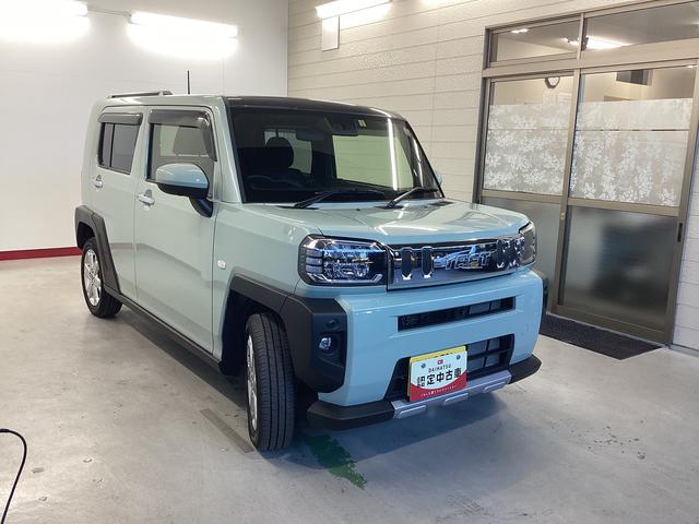 タフトG クロムベンチャー衝突被害軽減ブレーキ 横滑り防止装置 4WD オートハイビーム アイドリングストップ ステアリングスイッチ オートライト キーフリーシステム モニター付きオーディオ パノラマカメラ マット バイザー(岐阜県)の中古車