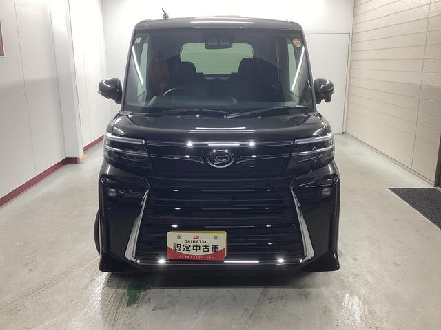 タントカスタムX衝突被害軽減ブレーキ 横滑り防止装置 オートハイビーム アイドリングストップ ステアリングスイッチ オートライト キーフリーシステム オートエアコン パノラマカメラ マット バイザー(岐阜県)の中古車