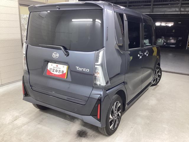 タントカスタムＸ衝突被害軽減ブレーキ　横滑り防止装置　オートハイビーム　アイドリングストップ　ステアリングスイッチ　オートライト　キーフリーシステム　オートエアコン　パノラマカメラ　マット　バイザー（岐阜県）の中古車