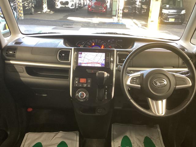 タントカスタムRS トップエディションSAII衝突被害軽減ブレーキ 横滑り防止装置 アイドリングストップ ステアリングスイッチ オートライト キーフリーシステム オートエアコン ナビ バックカメラ マット バイザー(岐阜県)の中古車