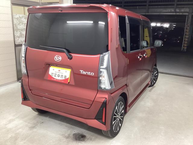 タントカスタムＲＳ衝突被害軽減ブレーキ　横滑り防止装置　オートハイビーム　アイドリングストップ　ステアリングスイッチ　オートライト　キーフリーシステム　オートエアコン　パノラマカメラ　マット　バイザー（岐阜県）の中古車