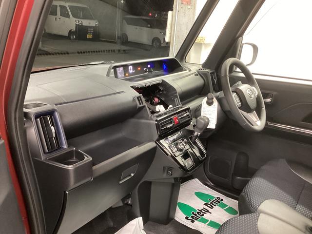 タントカスタムＲＳ衝突被害軽減ブレーキ　横滑り防止装置　オートハイビーム　アイドリングストップ　ステアリングスイッチ　オートライト　キーフリーシステム　オートエアコン　パノラマカメラ　マット　バイザー（岐阜県）の中古車