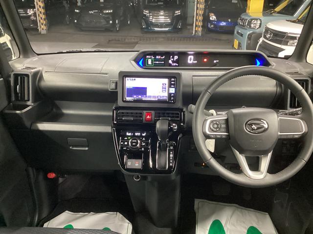 タントカスタムRS衝突被害軽減ブレーキ 横滑り防止装置 オートハイビーム アイドリングストップ ステアリングスイッチ オートライト キーフリー オートエアコン ナビ ドラレコ パノラマカメラ ETC マット バイザー(岐阜県)の中古車