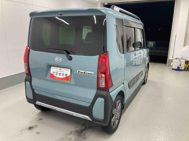 タントファンクロスターボ衝突被害軽減ブレーキ　横滑り防止装置　オートハイビーム　アイドリングストップ　ステアリングスイッチ　オートライト　キーフリー　オートエアコン　ナビ　ドラレコ　パノラマカメラ　ＥＴＣ　マット　バイザー（岐阜県）の中古車