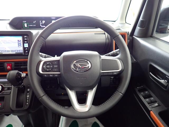 タントファンクロスターボ衝突被害軽減ブレーキ　横滑り防止装置　オートハイビーム　アイドリングストップ　ステアリングスイッチ　オートライト　キーフリー　オートエアコン　ナビ　ドラレコ　パノラマカメラ　ＥＴＣ　マット　バイザー（岐阜県）の中古車