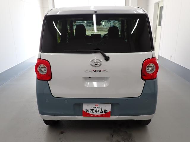 ムーヴキャンバスストライプスＧ衝突被害軽減ブレーキ　横滑り防止装置　オートハイビーム　アイドリングストップ　ステアリングスイッチ　オートライト　キーフリーシステム　オートエアコン　パノラマカメラ　マット　バイザー（岐阜県）の中古車