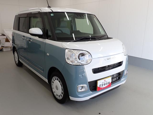 ムーヴキャンバスストライプスＧ衝突被害軽減ブレーキ　横滑り防止装置　オートハイビーム　アイドリングストップ　ステアリングスイッチ　オートライト　キーフリーシステム　オートエアコン　パノラマカメラ　マット　バイザー（岐阜県）の中古車