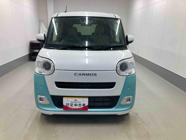 ムーヴキャンバスストライプスＧ衝突被害軽減ブレーキ　横滑り防止装置　オートハイビーム　アイドリングストップ　ステアリングスイッチ　オートライト　キーフリーシステム　オートエアコン　パノラマカメラ　マット　バイザー（岐阜県）の中古車