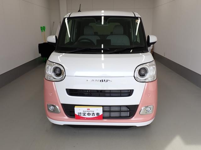 ムーヴキャンバスストライプスG衝突被害軽減ブレーキ 横滑り防止装置 オートハイビーム アイドリングストップ ステアリングスイッチ オートライト キーフリーシステム オートエアコン パノラマカメラ(岐阜県)の中古車