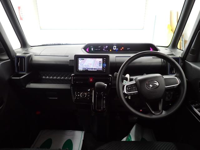 タントカスタムX衝突被害軽減ブレーキ 横滑り防止装置 オートハイビーム アイドリングストップ ステアリングスイッチ オートライト キーフリーシステム オートエアコン ナビ ドラレコ パノラマカメラ マット バイザー(岐阜県)の中古車