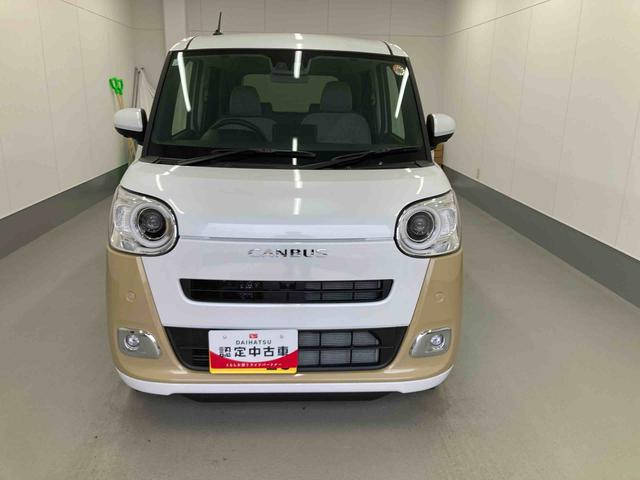 ムーヴキャンバスストライプスＧ衝突被害軽減ブレーキ　横滑り防止装置　オートハイビーム　アイドリングストップ　ステアリングスイッチ　オートライト　キーフリーシステム　オートエアコン　パノラマカメラ（岐阜県）の中古車