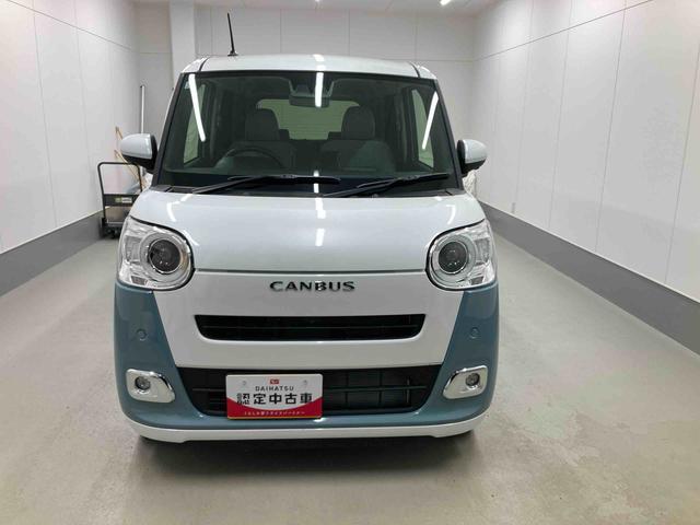 ムーヴキャンバスストライプスＧ衝突被害軽減ブレーキ　横滑り防止装置　オートハイビーム　アイドリングストップ　ステアリングスイッチ　オートライト　キーフリーシステム　オートエアコン　パノラマカメラ（岐阜県）の中古車