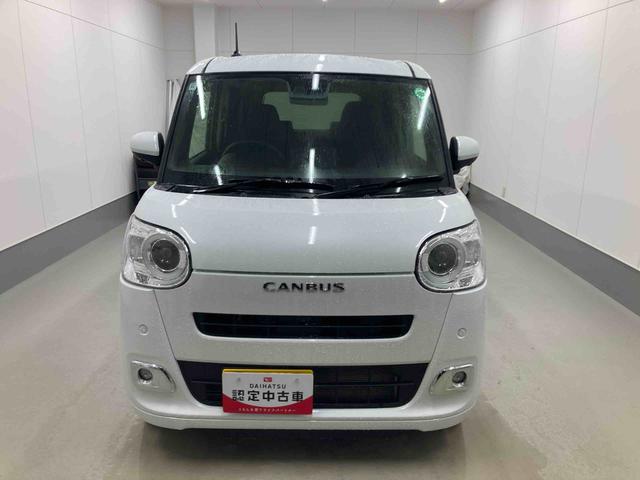 ムーヴキャンバスセオリーＧターボ衝突被害軽減ブレーキ　横滑り防止装置　４ＷＤ　オートハイビーム　アイドリングストップ　ステアリングスイッチ　オートライト　キーフリーシステム　オートエアコン　パノラマカメラ　マット　バイザー（岐阜県）の中古車