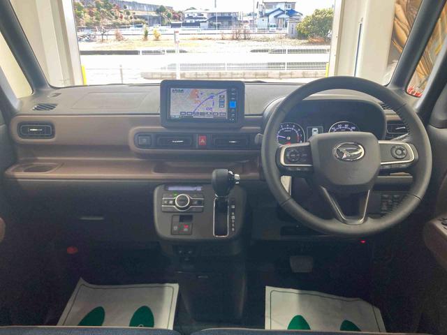 ムーヴキャンバスセオリーＧターボ衝突被害軽減ブレーキ　横滑り防止装置　４ＷＤ　オートハイビーム　アイドリングストップ　ステアリングスイッチ　オートライト　キーフリー　オートエアコン　ナビ　ドラレコ　パノラマカメラ　ＥＴＣ　マット（岐阜県）の中古車