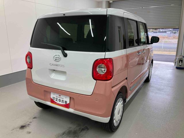 ムーヴキャンバスストライプスＧターボ衝突被害軽減ブレーキ　横滑り防止装置　４ＷＤ　オートハイビーム　アイドリングストップ　ステアリングスイッチ　オートライト　キーフリーシステム　オートエアコン　パノラマカメラ（岐阜県）の中古車