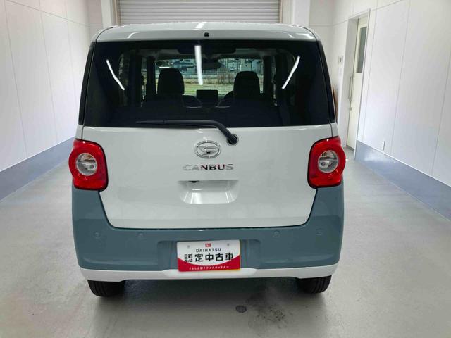 ムーヴキャンバスストライプスＧターボ衝突被害軽減ブレーキ　横滑り防止装置　オートハイビーム　アイドリングストップ　ステアリングスイッチ　オートライト　キーフリーシステム　オートエアコン　パノラマカメラ（岐阜県）の中古車