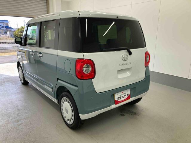 ムーヴキャンバスストライプスＧターボ衝突被害軽減ブレーキ　横滑り防止装置　オートハイビーム　アイドリングストップ　ステアリングスイッチ　オートライト　キーフリーシステム　オートエアコン　パノラマカメラ（岐阜県）の中古車