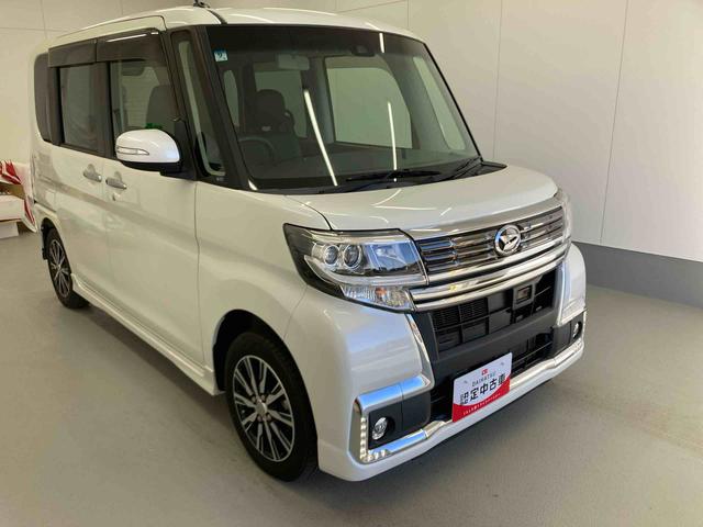 タントカスタムＸ　トップエディションＳＡII衝突被害軽減ブレーキ　横滑り防止装置　オートハイビーム　アイドリングストップ　ステアリングスイッチ　オートライト　キーフリーシステム　オートエアコン　社外ナビ　バックカメラ　マット　バイザー（岐阜県）の中古車