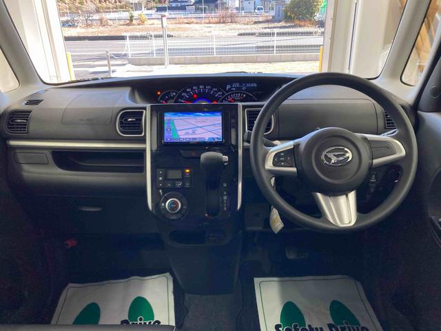 タントカスタムＸ　トップエディションＳＡII衝突被害軽減ブレーキ　横滑り防止装置　オートハイビーム　アイドリングストップ　ステアリングスイッチ　オートライト　キーフリーシステム　オートエアコン　社外ナビ　バックカメラ　マット　バイザー（岐阜県）の中古車