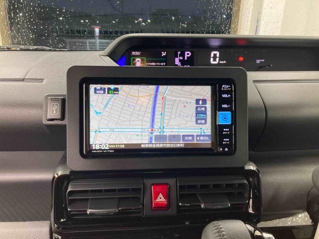 タントカスタムＲＳ衝突被害軽減ブレーキ　横滑り防止装置　オートハイビーム　アイドリングストップ　ステアリングスイッチ　オートライト　キーフリーシステム　オートエアコン　ナビ　ドラレコ　パノラマカメラ　ＥＴＣ　マット（岐阜県）の中古車