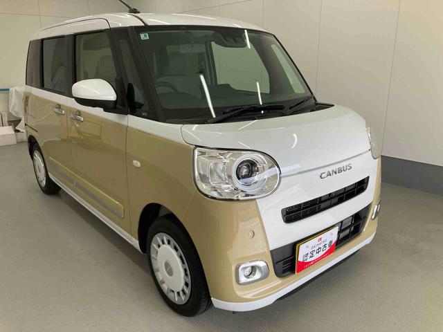 ムーヴキャンバスストライプスＧ衝突被害軽減ブレーキ　横滑り防止装置　オートハイビーム　アイドリングストップ　ステアリングスイッチ　オートライト　キーフリーシステム　オートエアコン　パノラマカメラ（岐阜県）の中古車