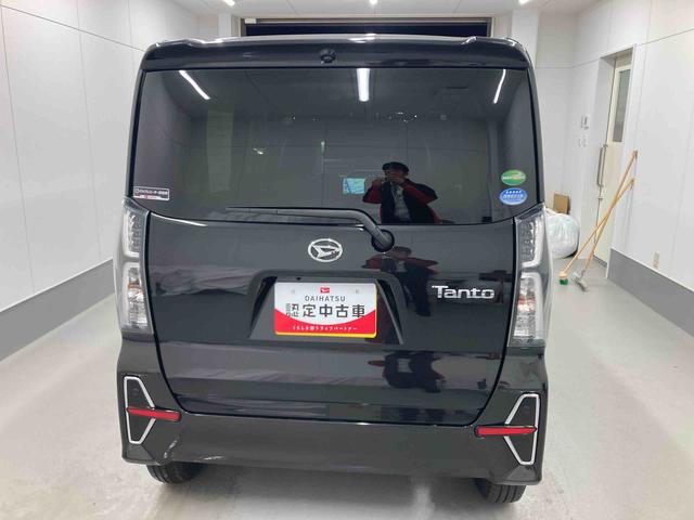 タントカスタムX衝突被害軽減ブレーキ 横滑り防止装置 オートハイビーム アイドリングストップ ステアリングスイッチ オートライト キーフリーシステム オートエアコン ナビ パノラマカメラ マット バイザー(岐阜県)の中古車