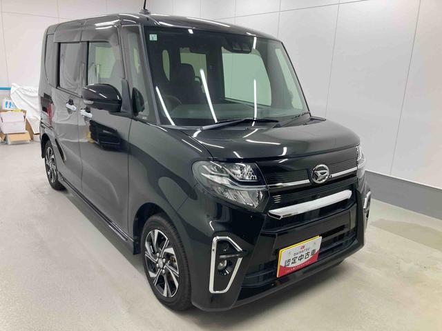 タントカスタムX衝突被害軽減ブレーキ 横滑り防止装置 オートハイビーム アイドリングストップ ステアリングスイッチ オートライト キーフリーシステム オートエアコン ナビ パノラマカメラ マット バイザー(岐阜県)の中古車