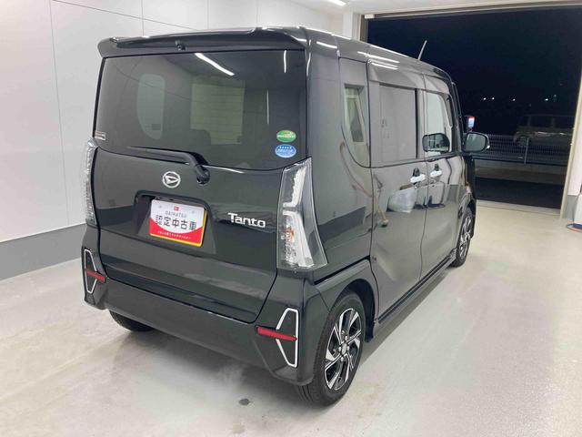 タントカスタムX衝突被害軽減ブレーキ 横滑り防止装置 オートハイビーム アイドリングストップ ステアリングスイッチ オートライト キーフリーシステム オートエアコン ナビ パノラマカメラ マット バイザー(岐阜県)の中古車