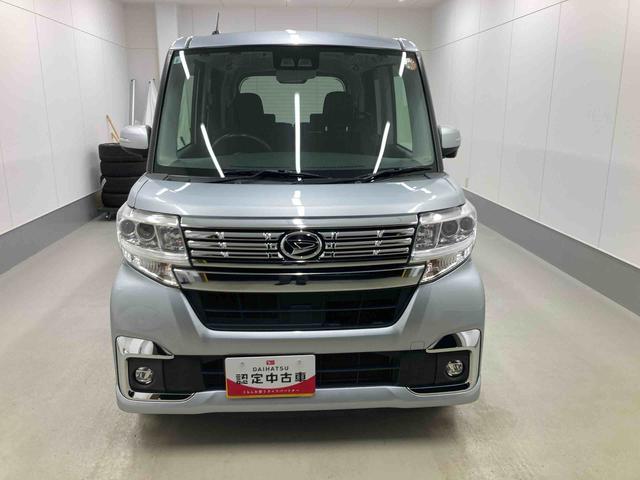 タントカスタムＸ　ＳＡIII衝突被害軽減ブレーキ　横滑り防止装置　オートハイビーム　アイドリングストップ　オートライト　キーフリーシステム　オートエアコン　社外ナビ　バックカメラ　ＥＴＣ　マット　バイザー（岐阜県）の中古車