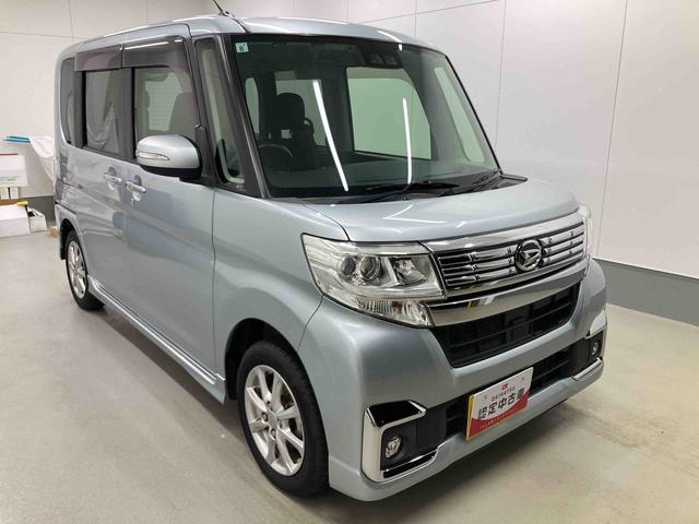 タントカスタムＸ　ＳＡIII衝突被害軽減ブレーキ　横滑り防止装置　オートハイビーム　アイドリングストップ　オートライト　キーフリーシステム　オートエアコン　社外ナビ　バックカメラ　ＥＴＣ　マット　バイザー（岐阜県）の中古車